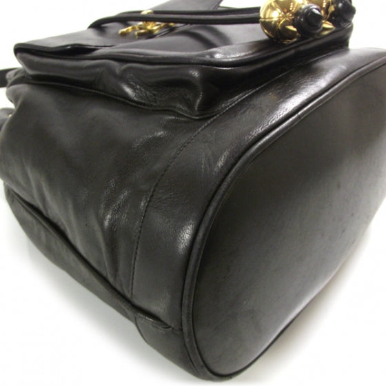 Lambskin Drawstring Bag Black