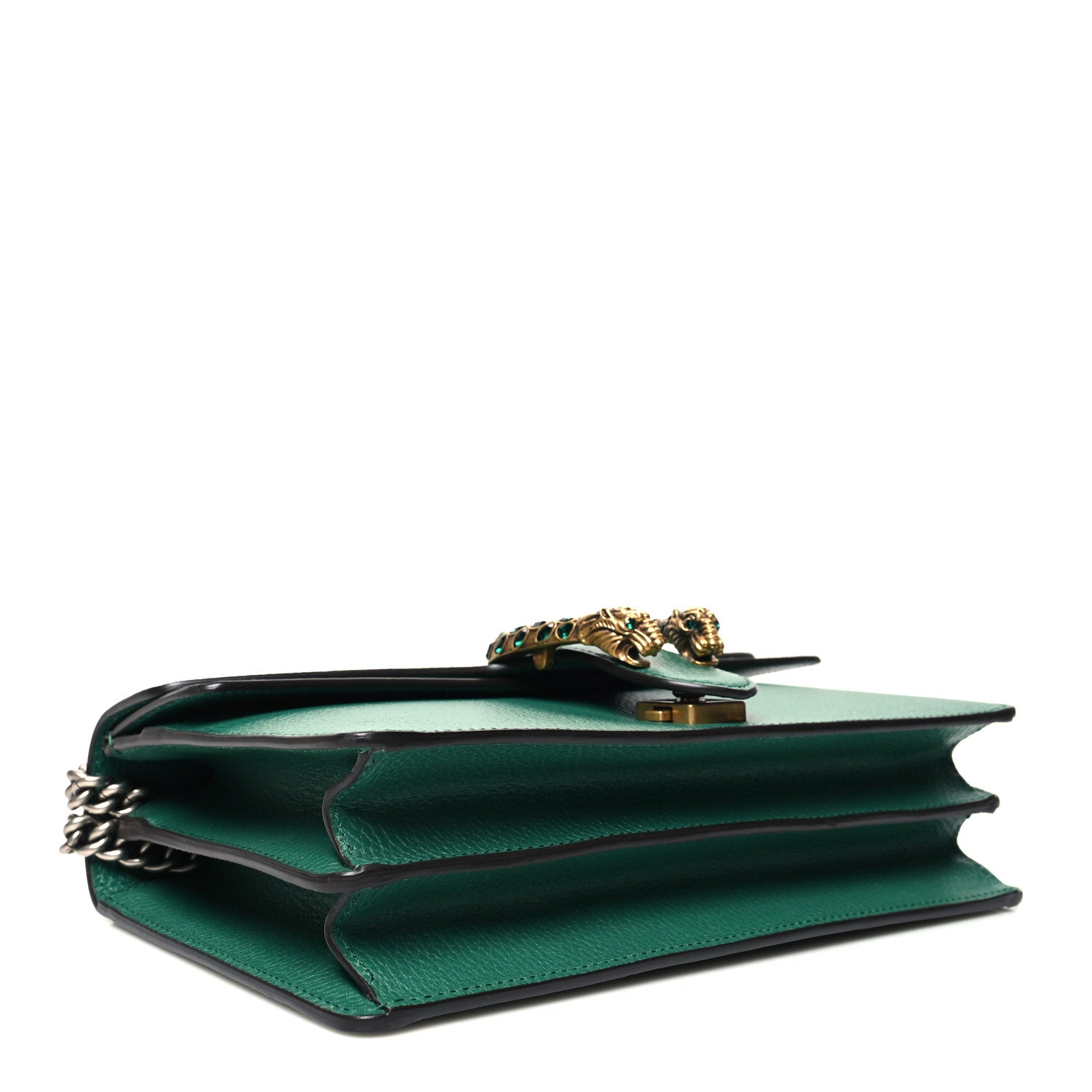 Gucci Pebbled Calfskin Small Dionysus Shoulder Bag Emerald 4 of 11