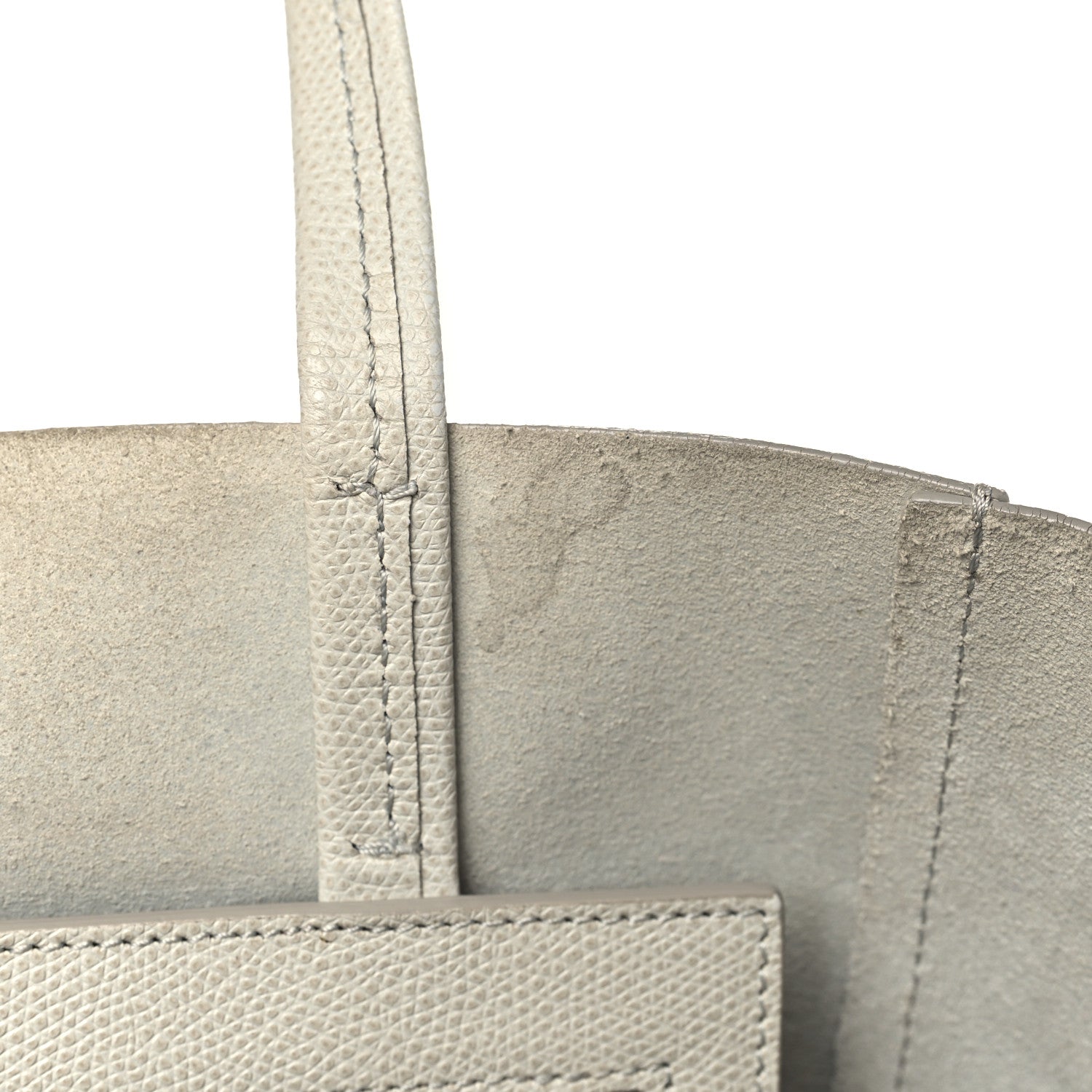 Celine Grained Calfskin Small Vertical Bi-Cabas Cream Red 10 of 13