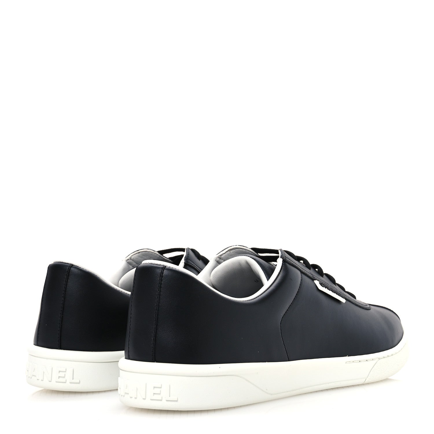 Chanel Calfskin CC Mens Sneakers 11.5 Black 5 of 8