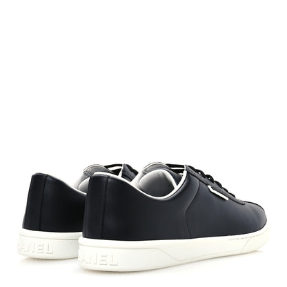 Chanel Calfskin CC Mens Sneakers 11.5 Black 5 of 8