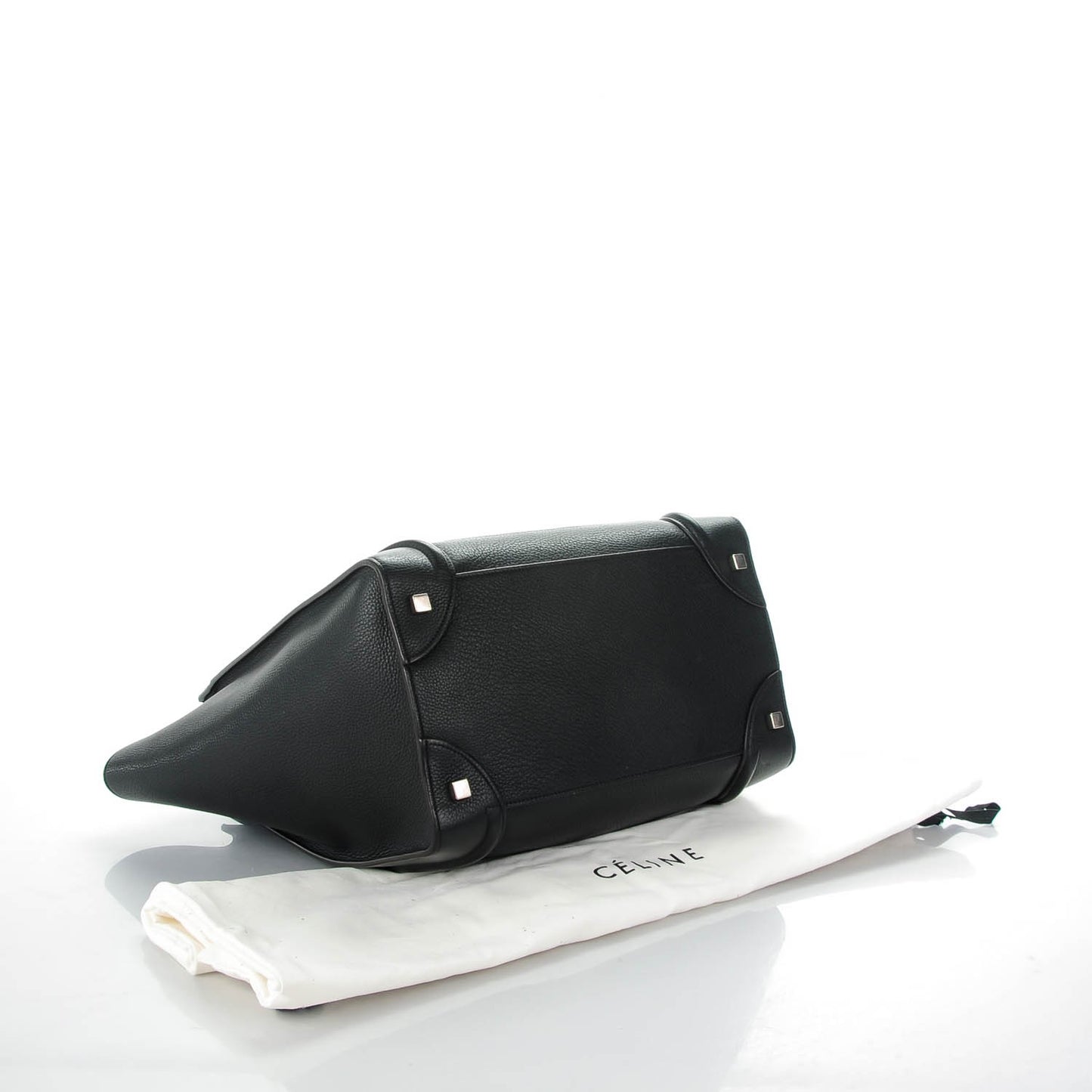 Drummed Calfskin Mini Luggage Black