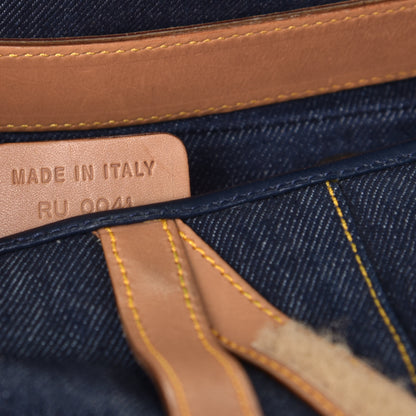 Christian Dior Denim Calfskin Saddle Bag Blue 7 of 9