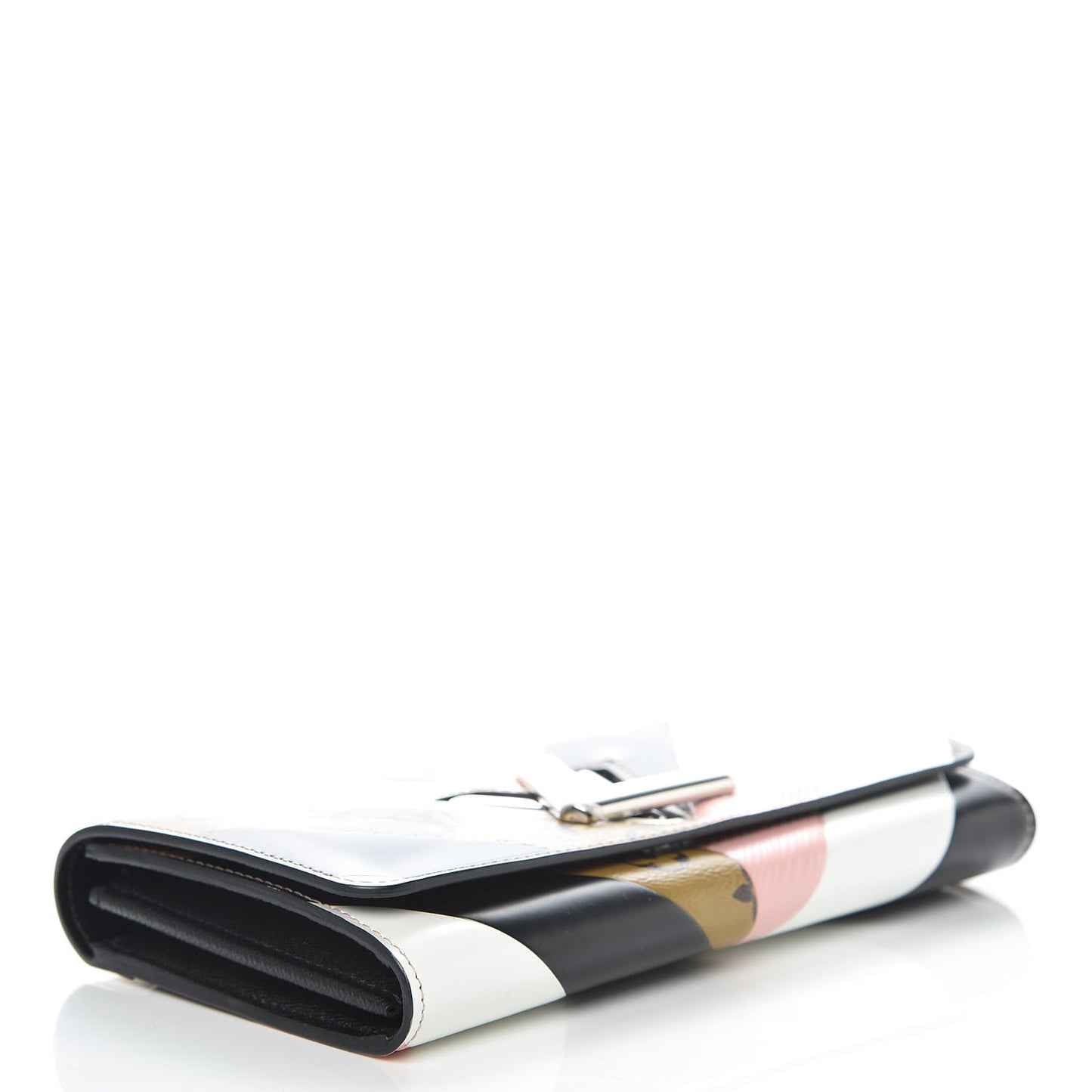 Epi Reverse Monogram Twist Wallet Rose Ballerine