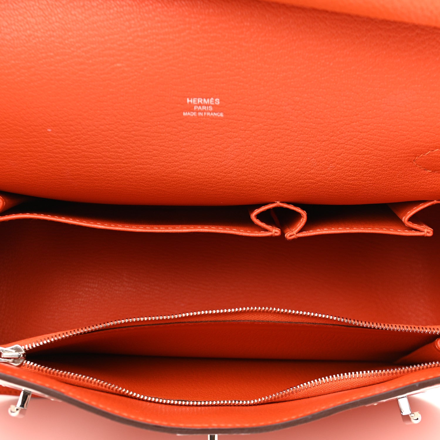 Hermes Taurillon Clemence Jypsiere 28 Orange 4 of 13