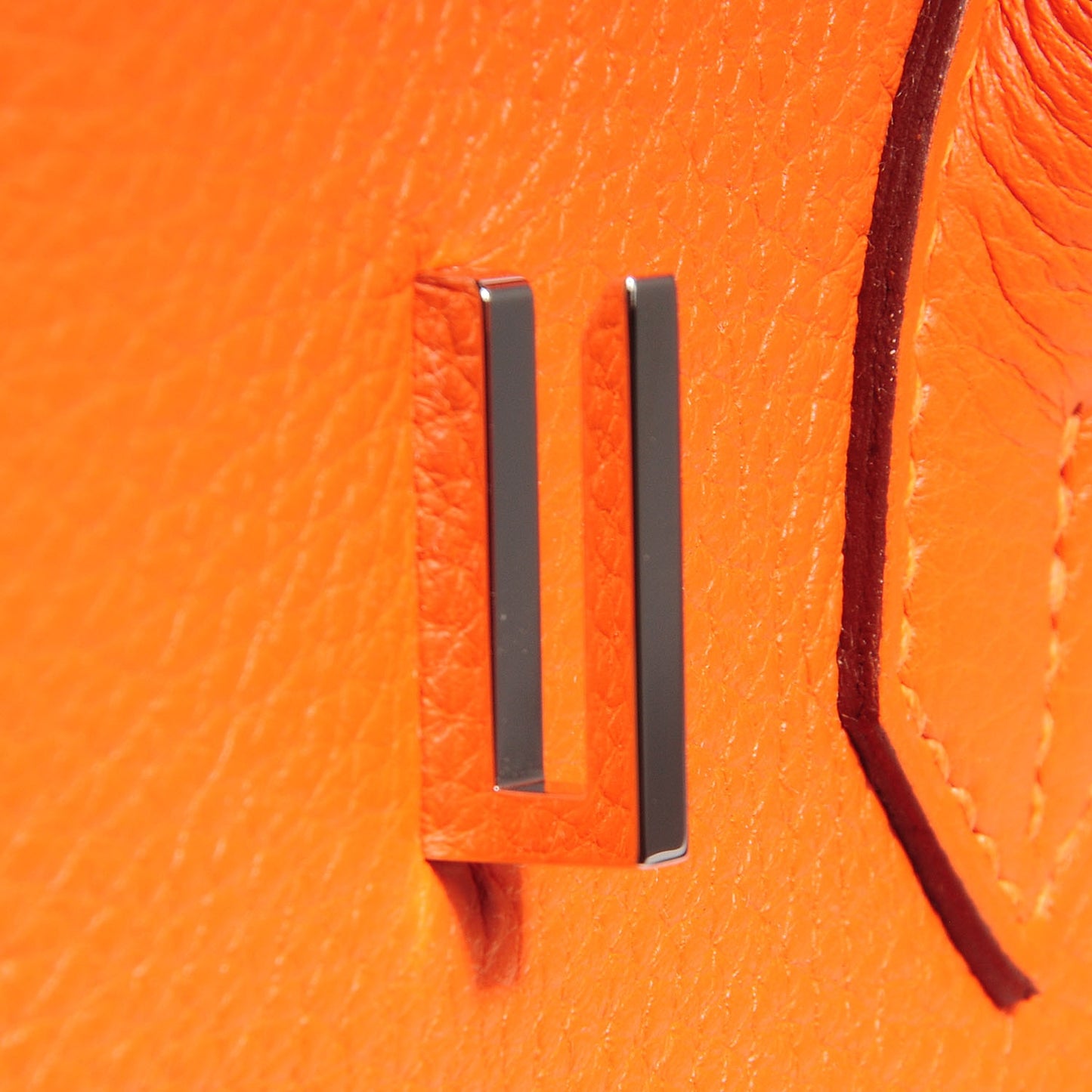 Taurillon Clemence Birkin 35 Feu Orange
