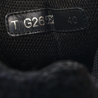 Chanel Tweed Suede Goatskin CC Sneakers 40 Black White 6 of 8
