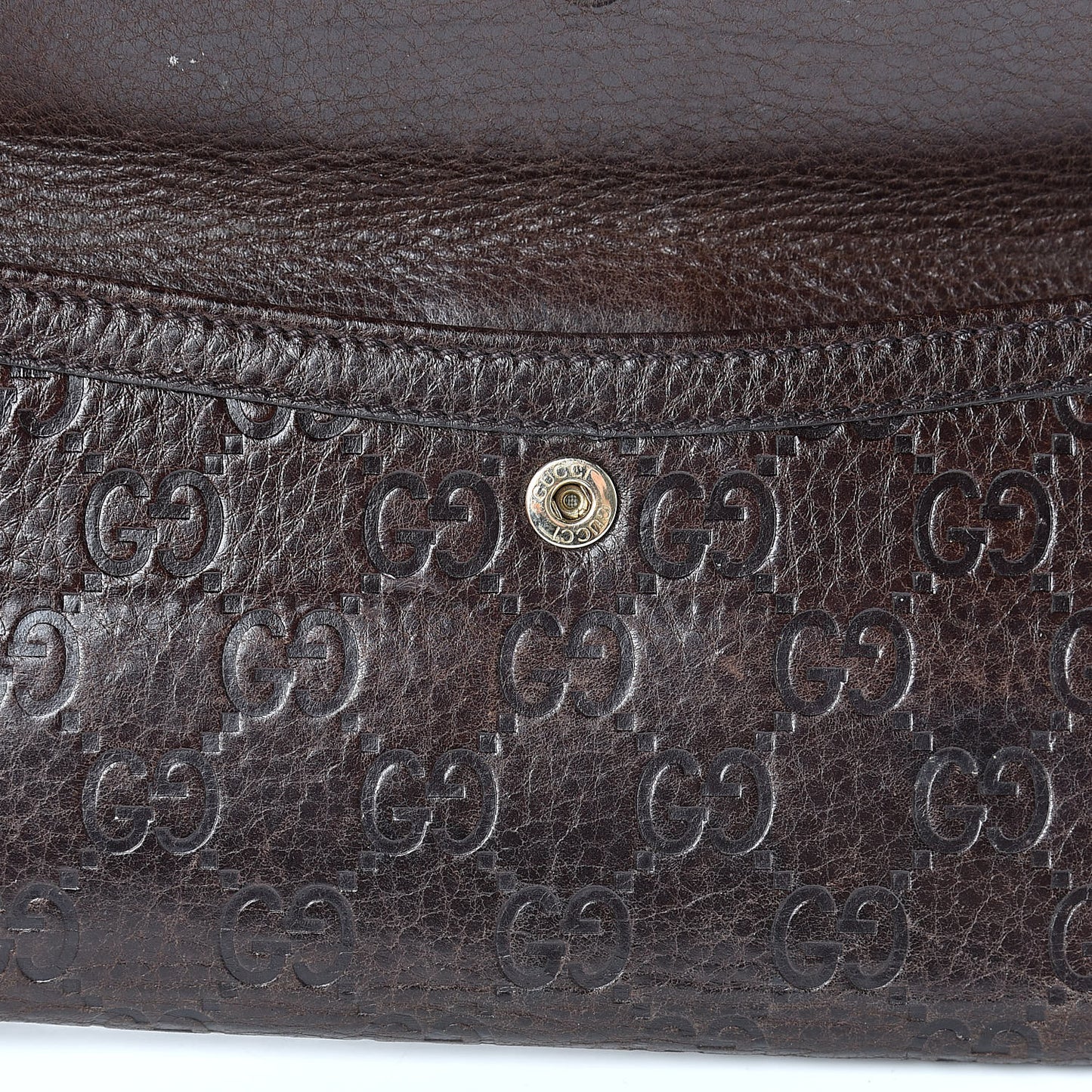 Guccissima Signoria Continental Wallet Dark Brown