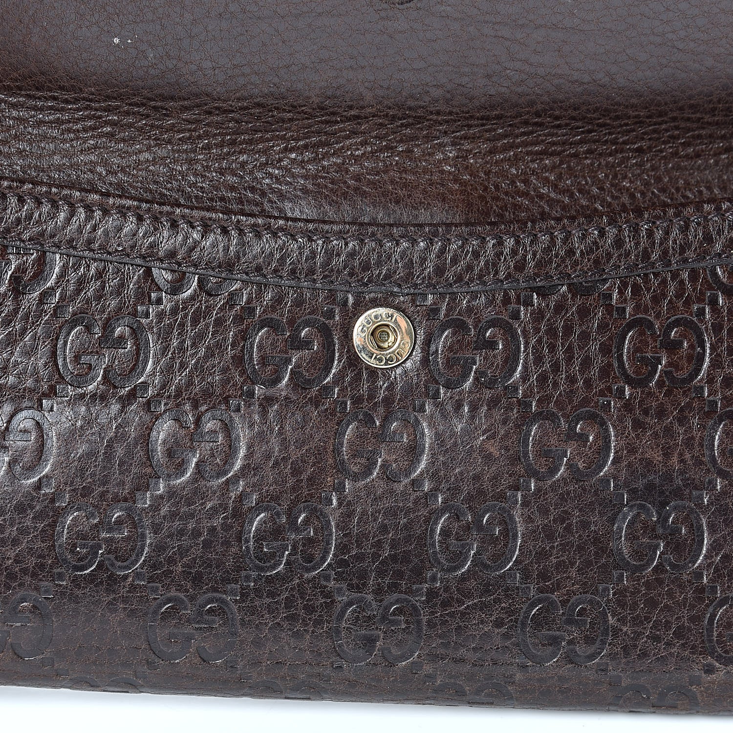 Gucci Guccissima Signoria Continental Wallet Dark Brown 12 of 15
