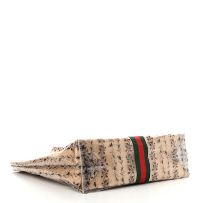 Gucci X COME DE GARCONS Plastic Web Floral Paper Shopper Tote 4 of 13