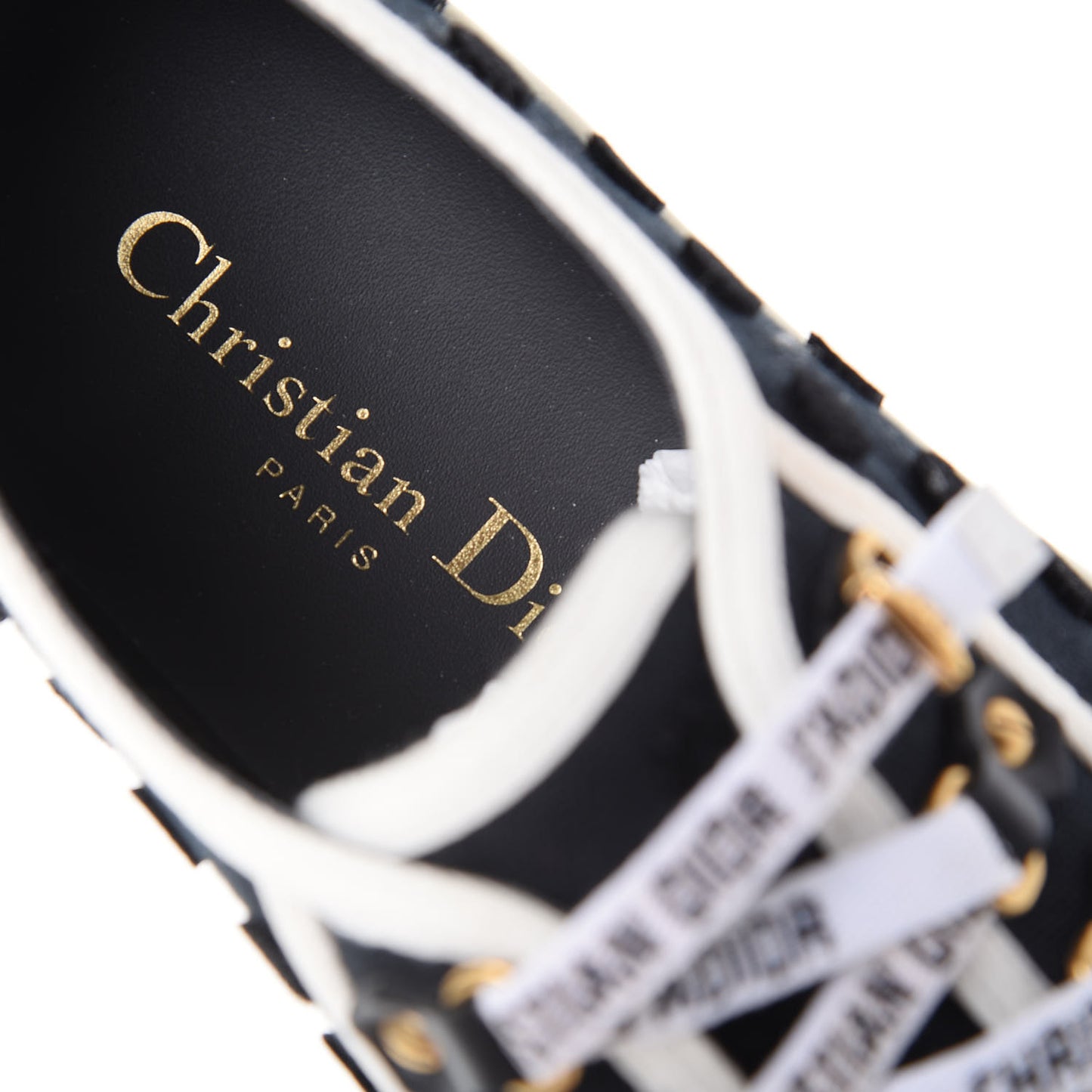 Canvas Dot Walk'N'Dior Low Top Sneakers 36 Black