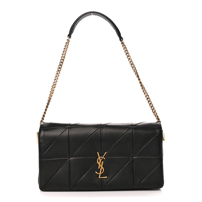 Saint Laurent Lambskin Patchwork Monogram Medium Jamie Black 1 of 11