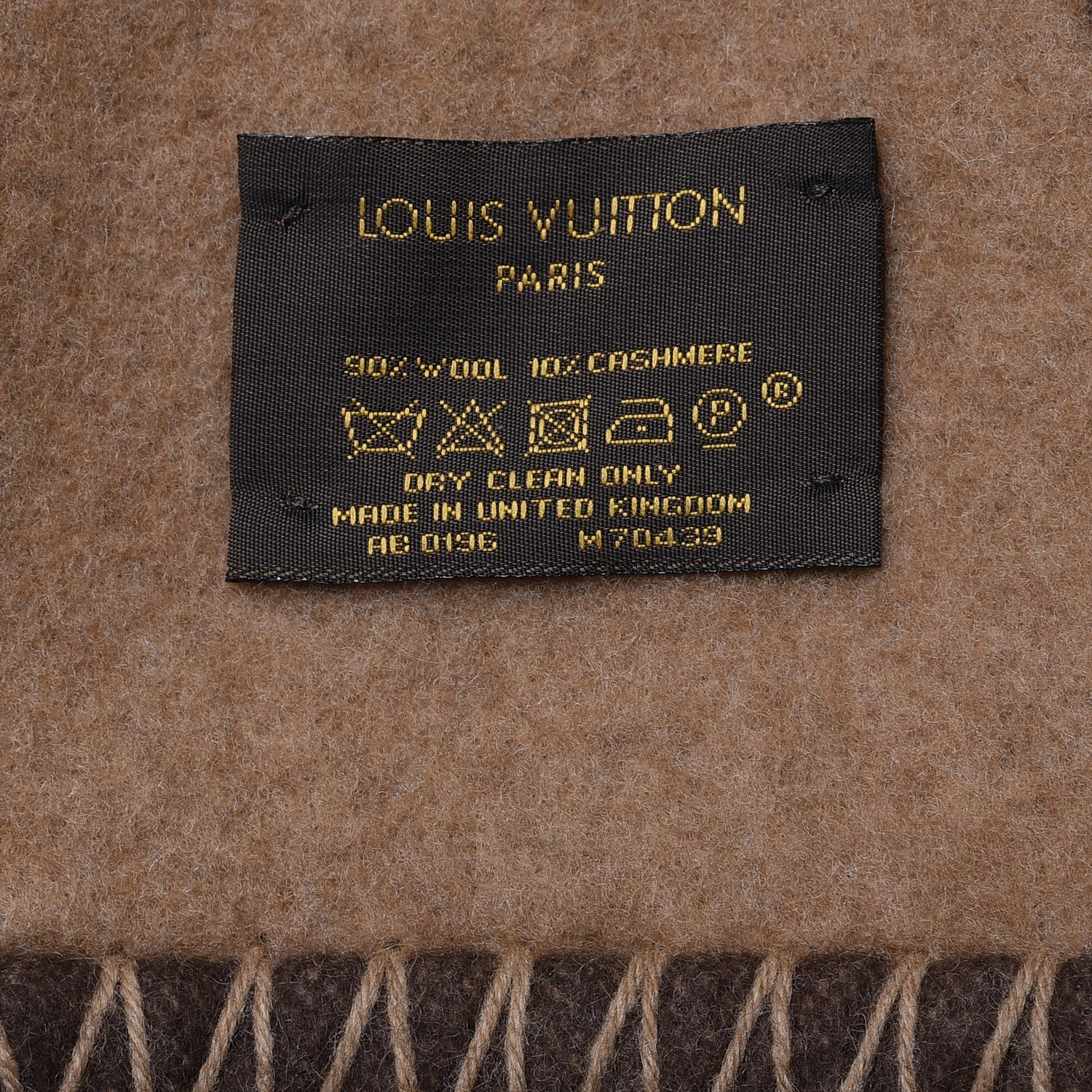 Louis Vuitton Wool Cashmere Monogram Blanket Marron 4 of 4