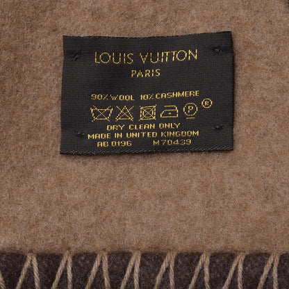 Louis Vuitton Wool Cashmere Monogram Blanket Marron 4 of 4