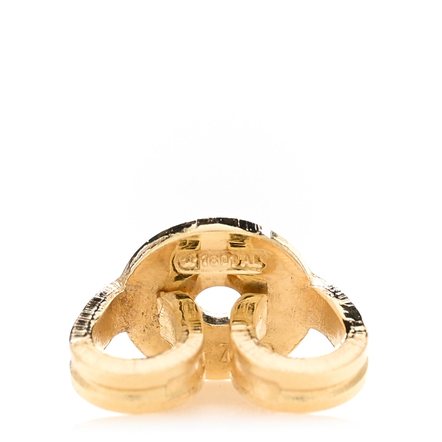 18K Yellow Gold GG Tissue Stud Earrings