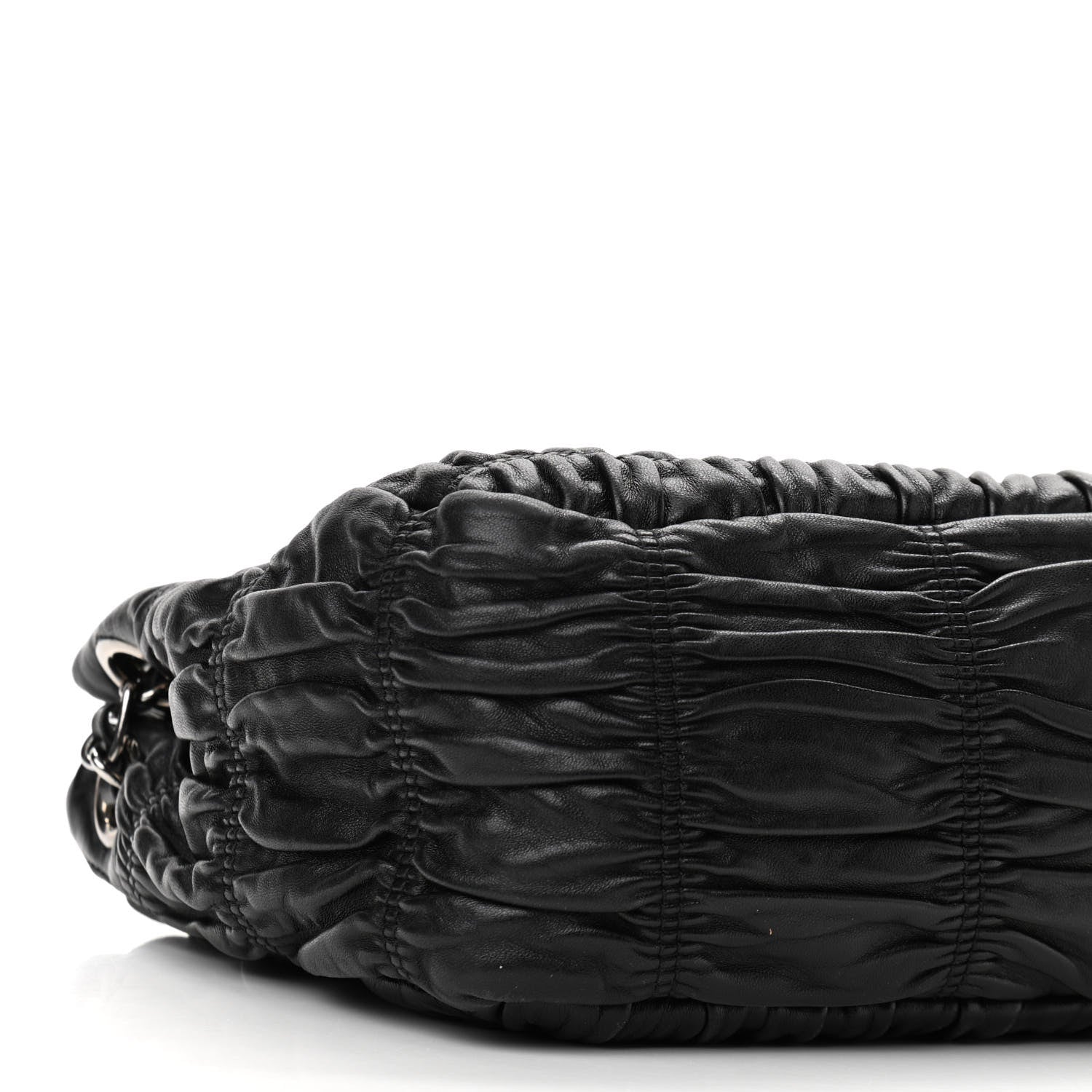 Prada Nappa Gaufre Flap Chain Shoulder Bag Black 8 of 9