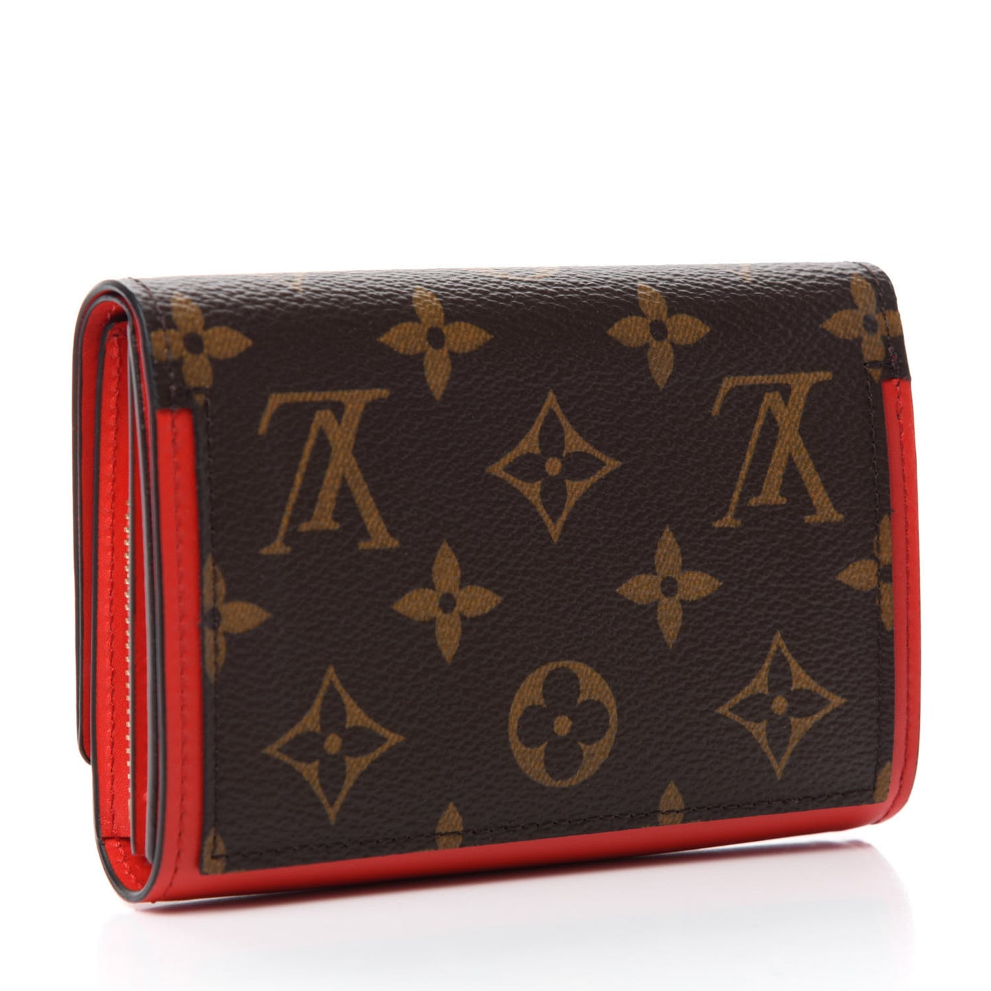 Monogram Flore Compact Wallet Coquelicot