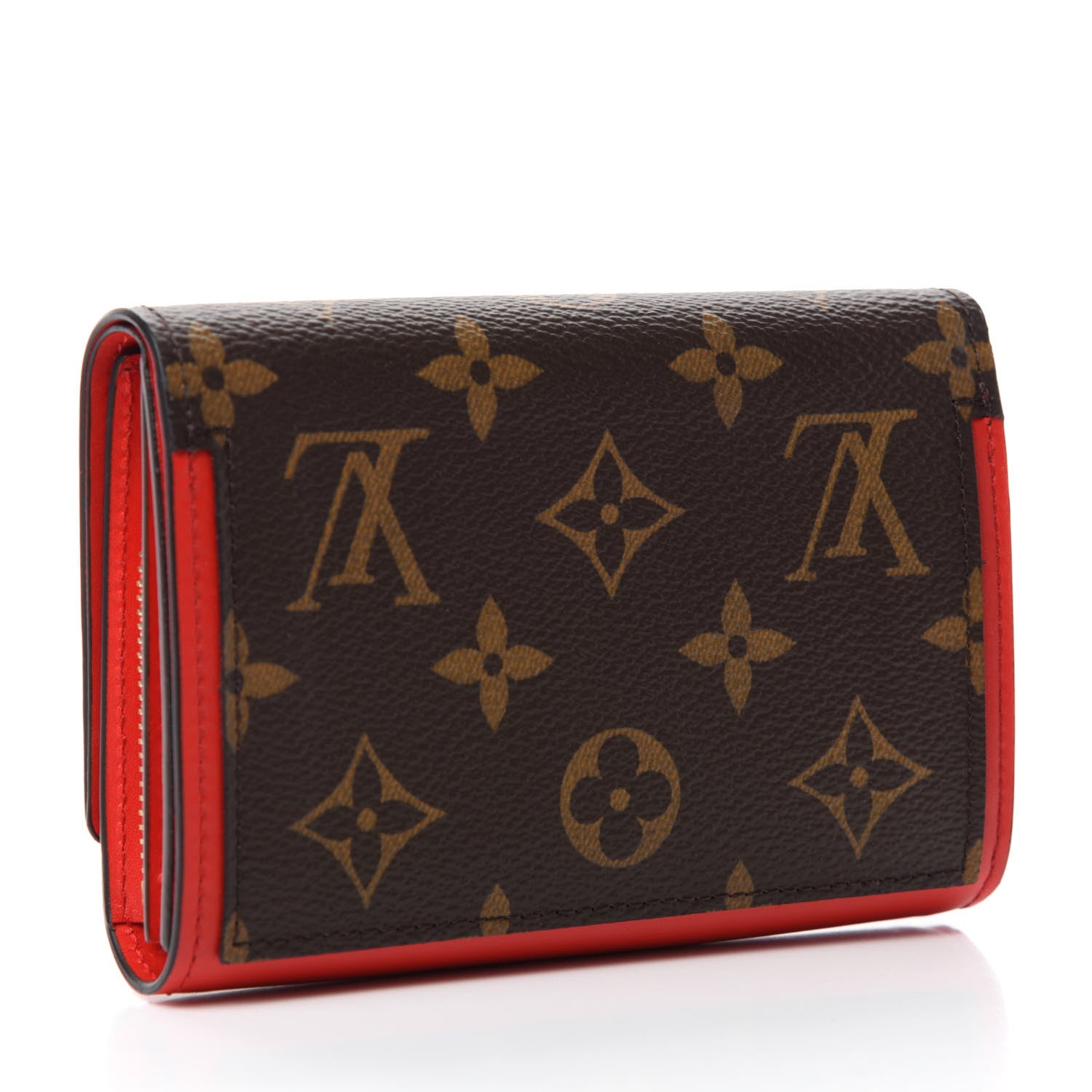 Louis Vuitton Monogram Flore Compact Wallet Coquelicot 3 of 7