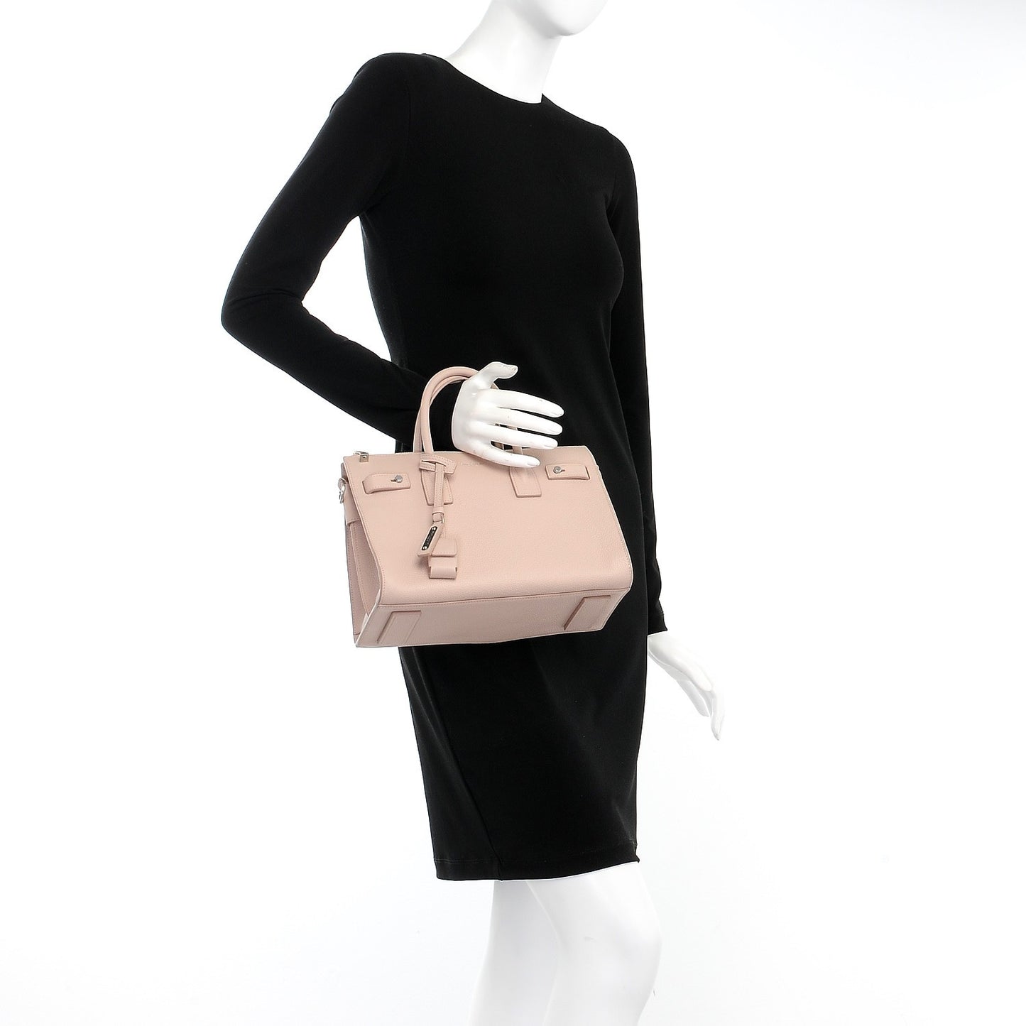 Grained Calfskin Baby Supple Sac De Jour Rose