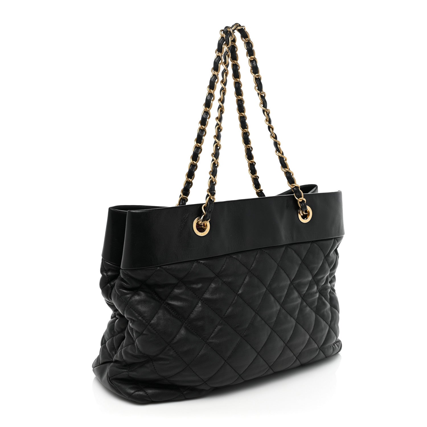 Chanel Calfskin Quilted Large Soft Elegance Tote Black 3 of 25