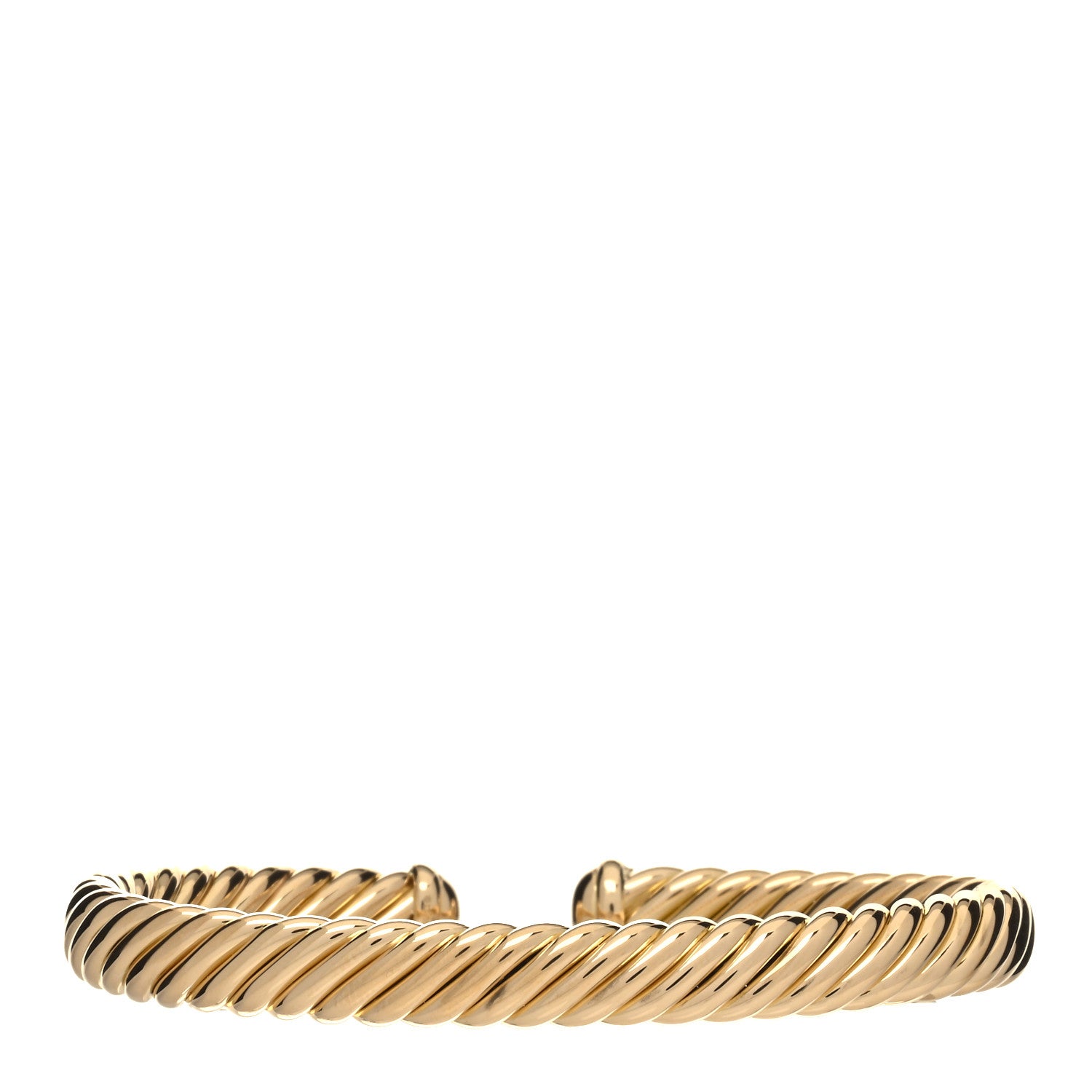 David Yurman 18K Yellow Gold 7mm Cablespira Oval Bracelet 2 of 3