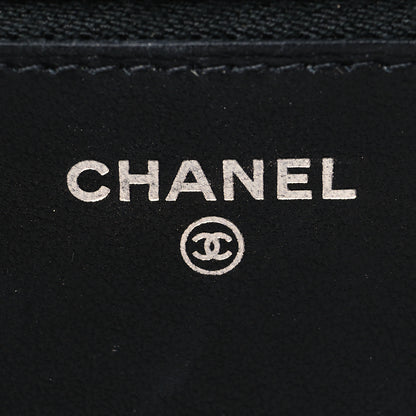 Chanel Patent Quilted Wallet On Chain WOC Black 6 of 12