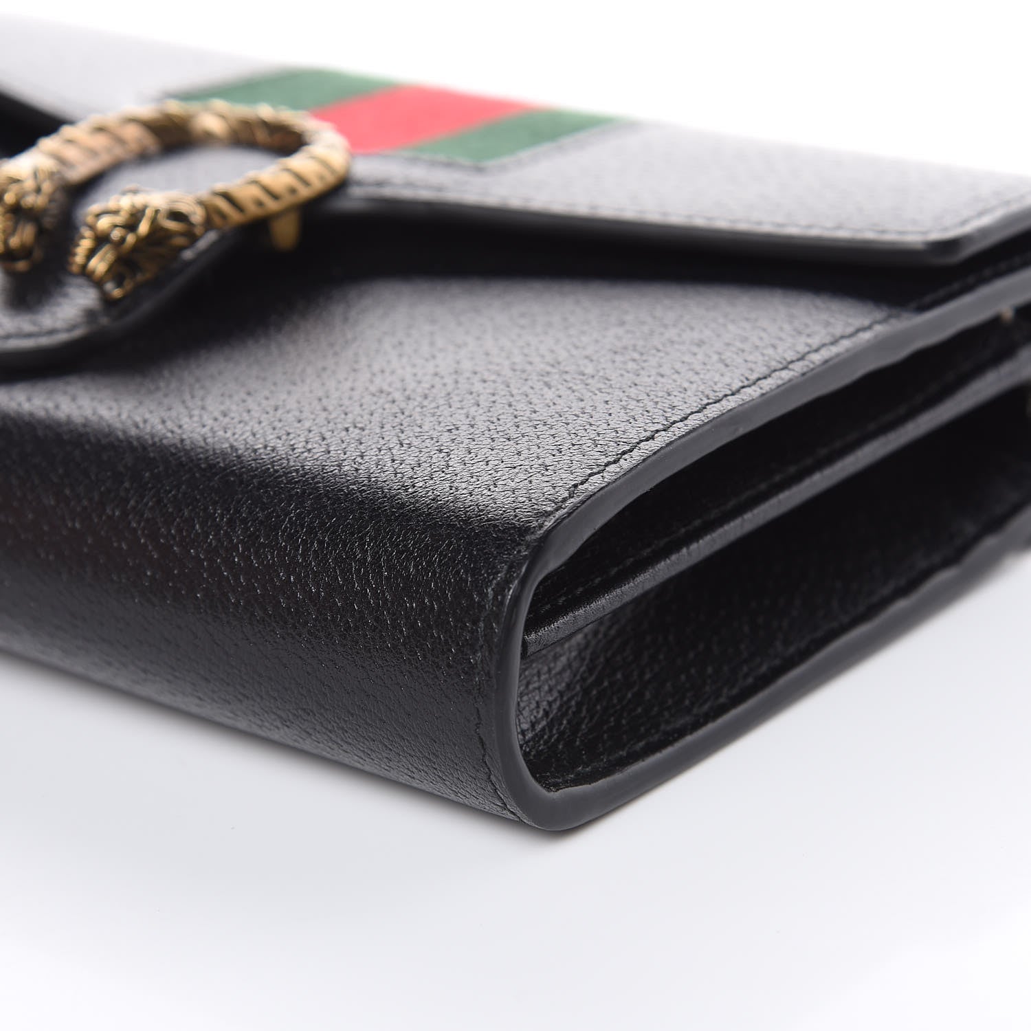Gucci Calfskin Web Mini Dionysus Chain Wallet Black 9 of 9