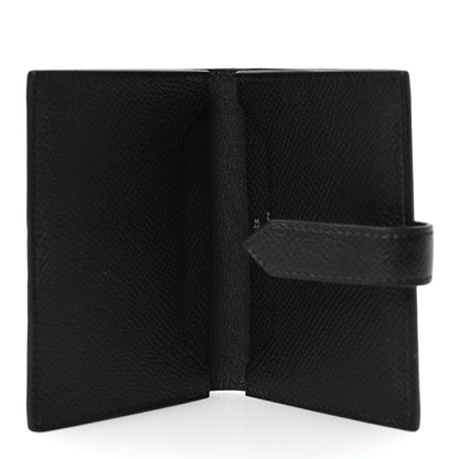 Hermes Epsom Monochrome Bearn Card Holder Wallet Black 5 of 11