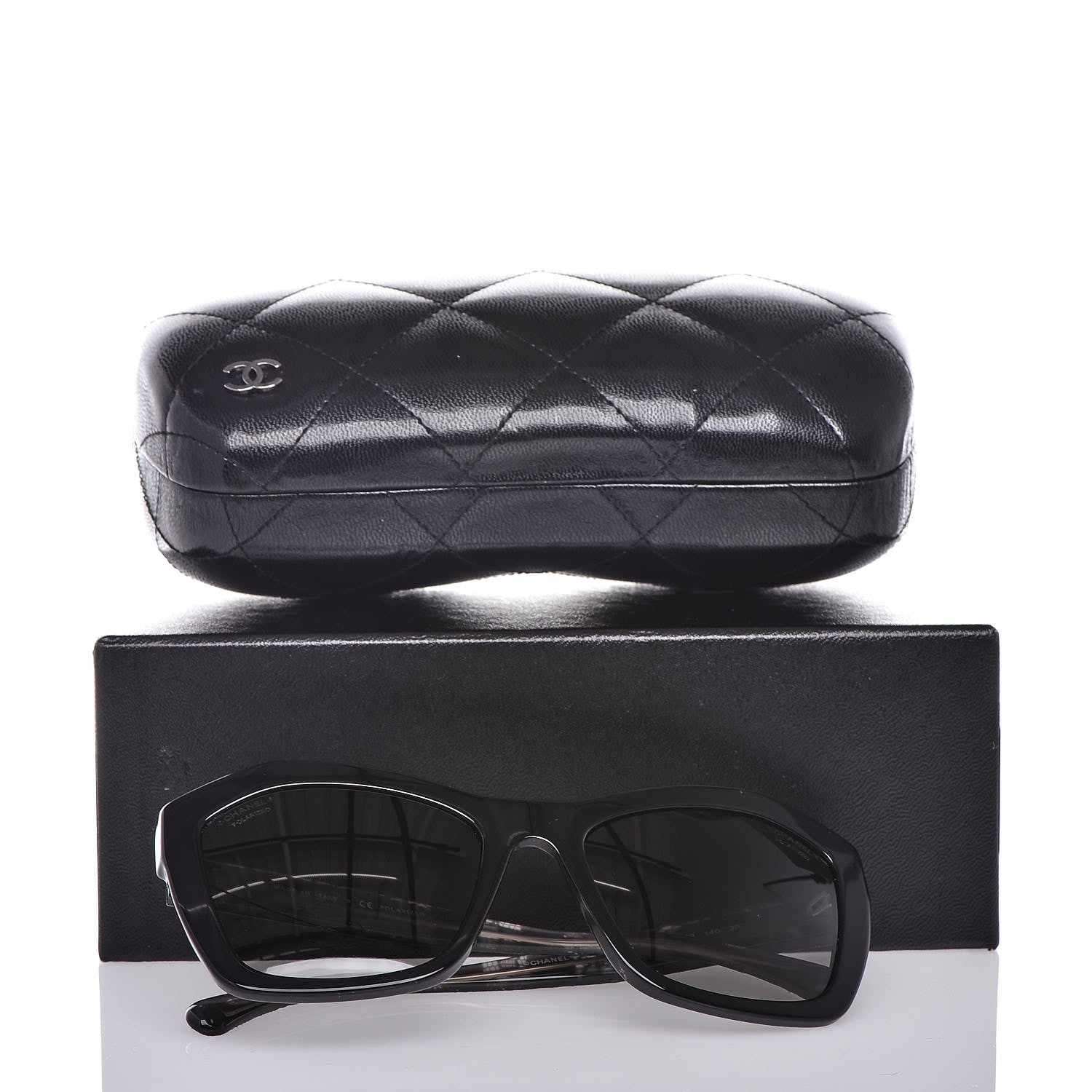Chanel Lace Effect Sunglasses 5296 Black 9 of 9