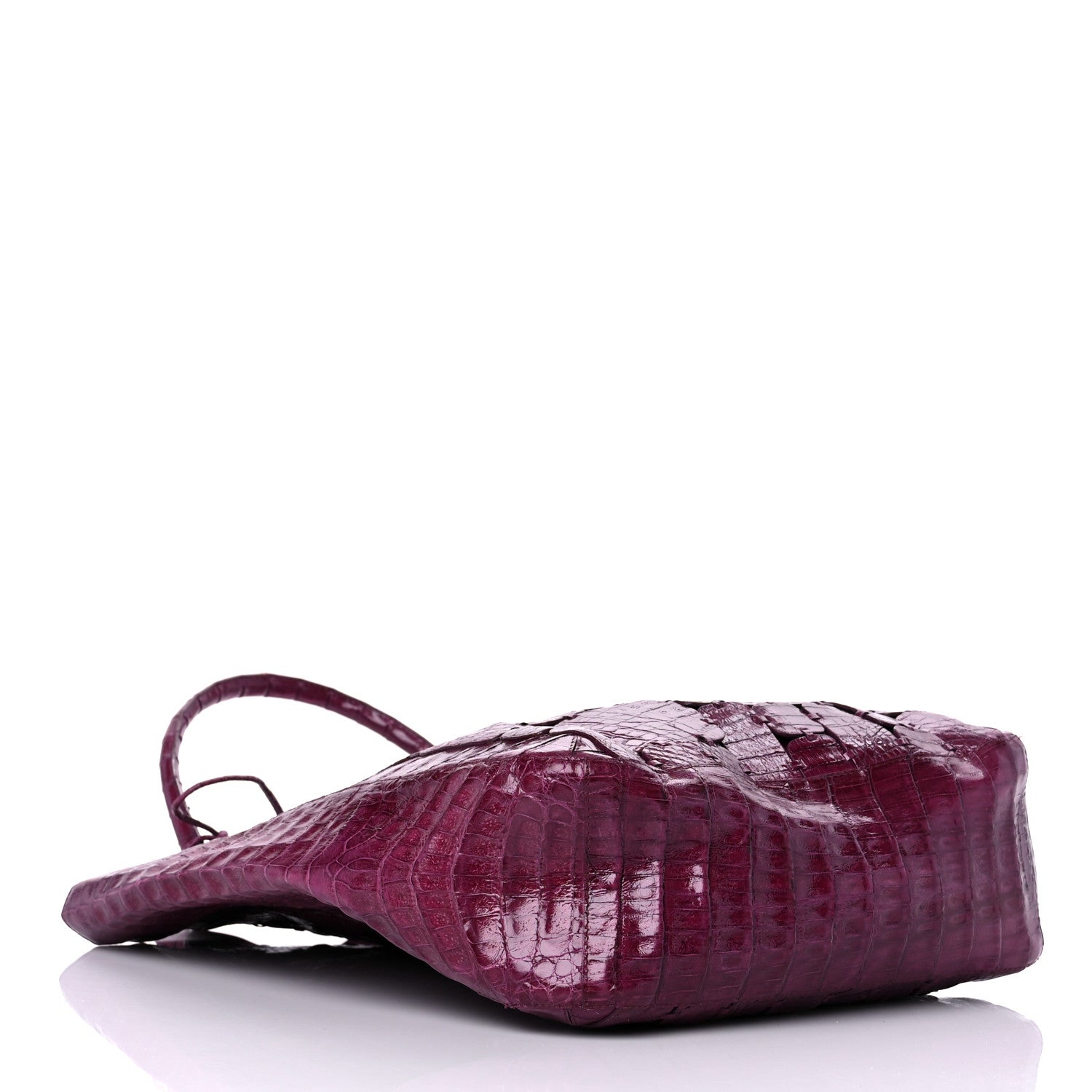 Nancy Gonzalez Crocodile Leaf Tote Puprle 3 of 15