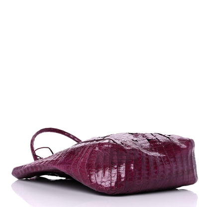 Nancy Gonzalez Crocodile Leaf Tote Puprle 3 of 15