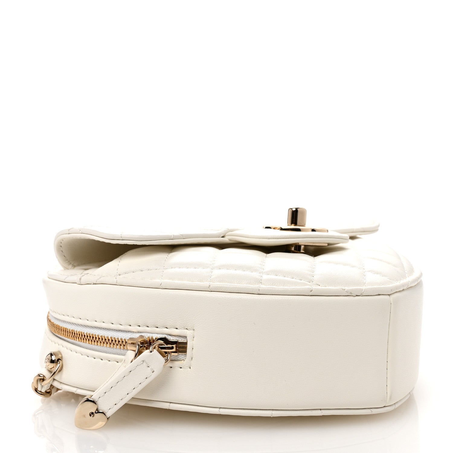 Chanel Lambskin Quilted CC In Love Heart Bag White 4 of 10