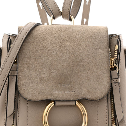Chloe Suede Calfskin Mini Faye Backpack Motty Grey 8 of 14