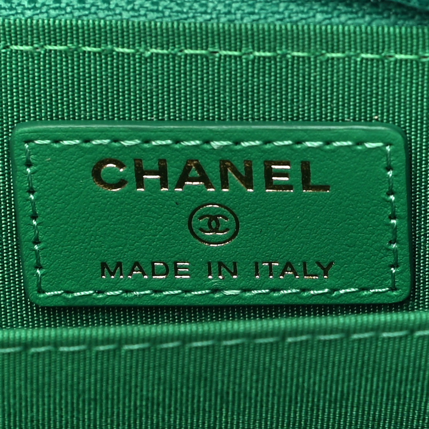 Chanel Caviar Quilted Boy Zip Around Coin Purse Wallet Green 6 of 11