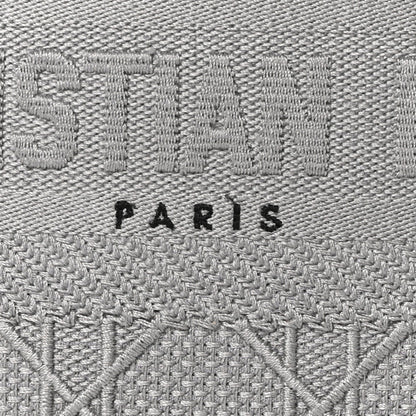 Christian Dior Canvas Embroidered Cannage Medium Lady D-Lite Gray 8 of 10