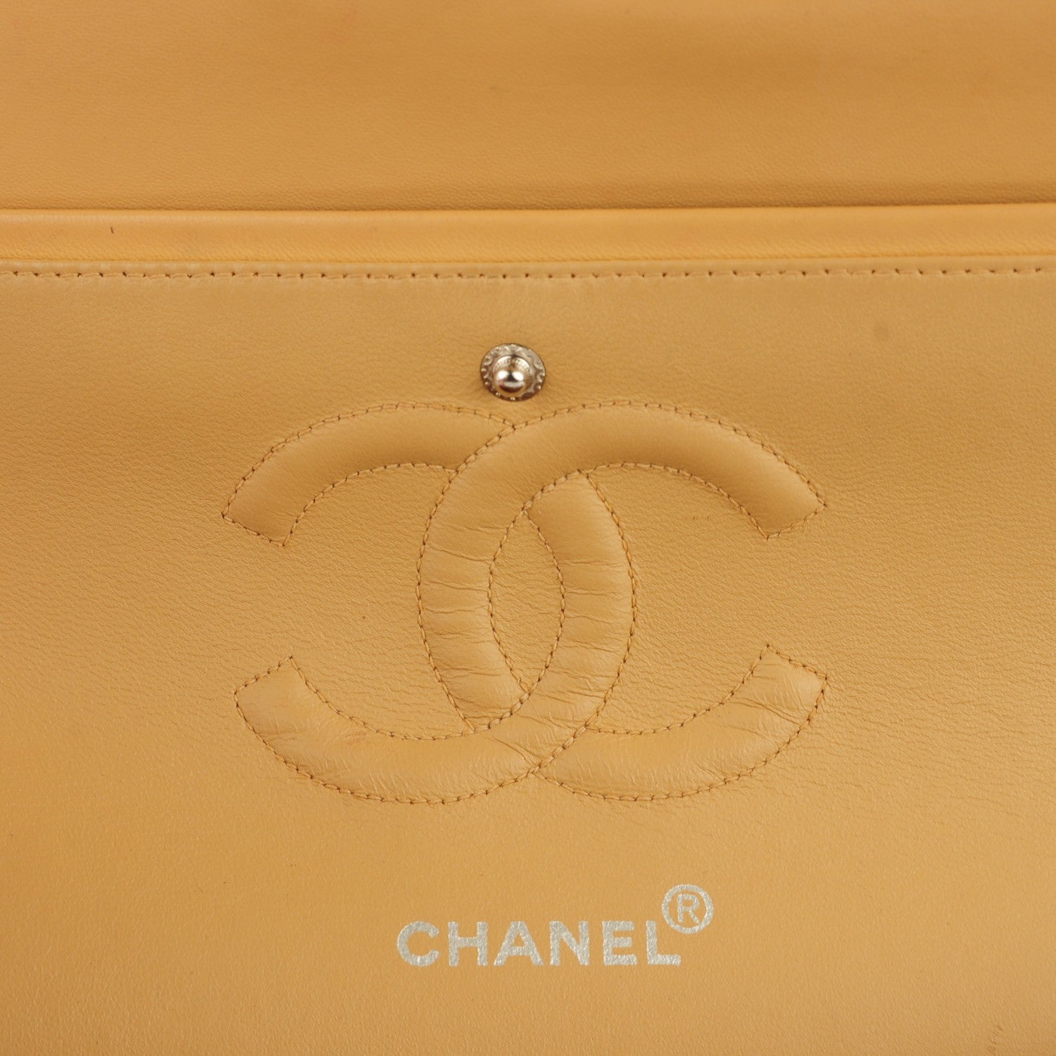 Chanel Lambskin Quilted Medium Double Flap Beige 10 of 12