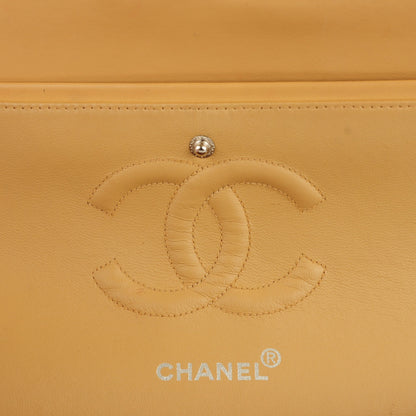 Chanel Lambskin Quilted Medium Double Flap Beige 10 of 12