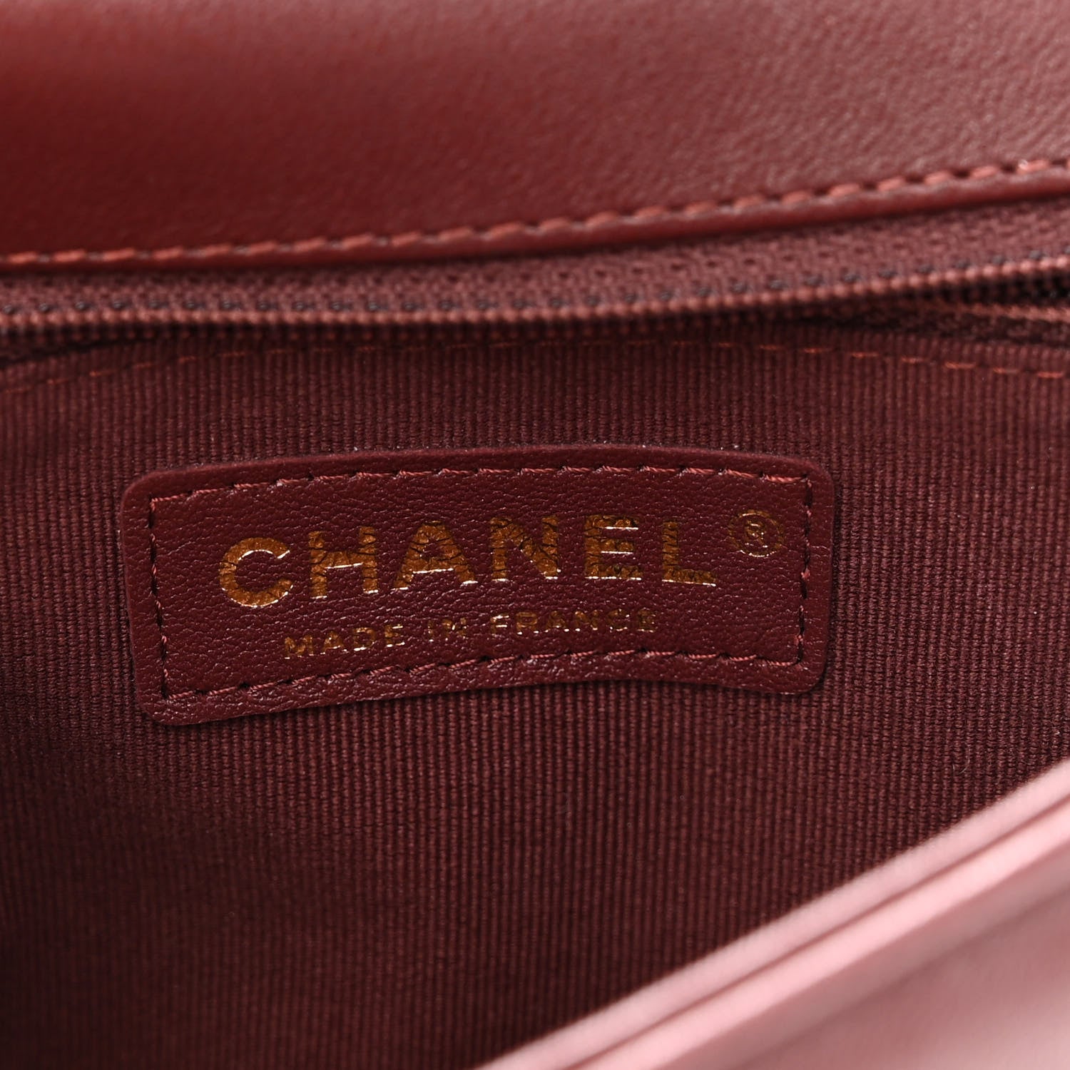 Chanel Lambskin Quilted Mini Logo Square Flap Burgundy 5 of 10