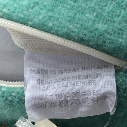 Hermes Wool Cashmere Avalon Les Cabanes Pillow Bleu Menthe 3 of 3