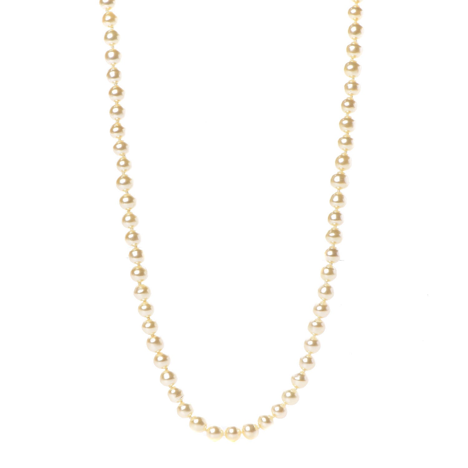Chanel Pearl CC Long Necklace Gold 1 of 5