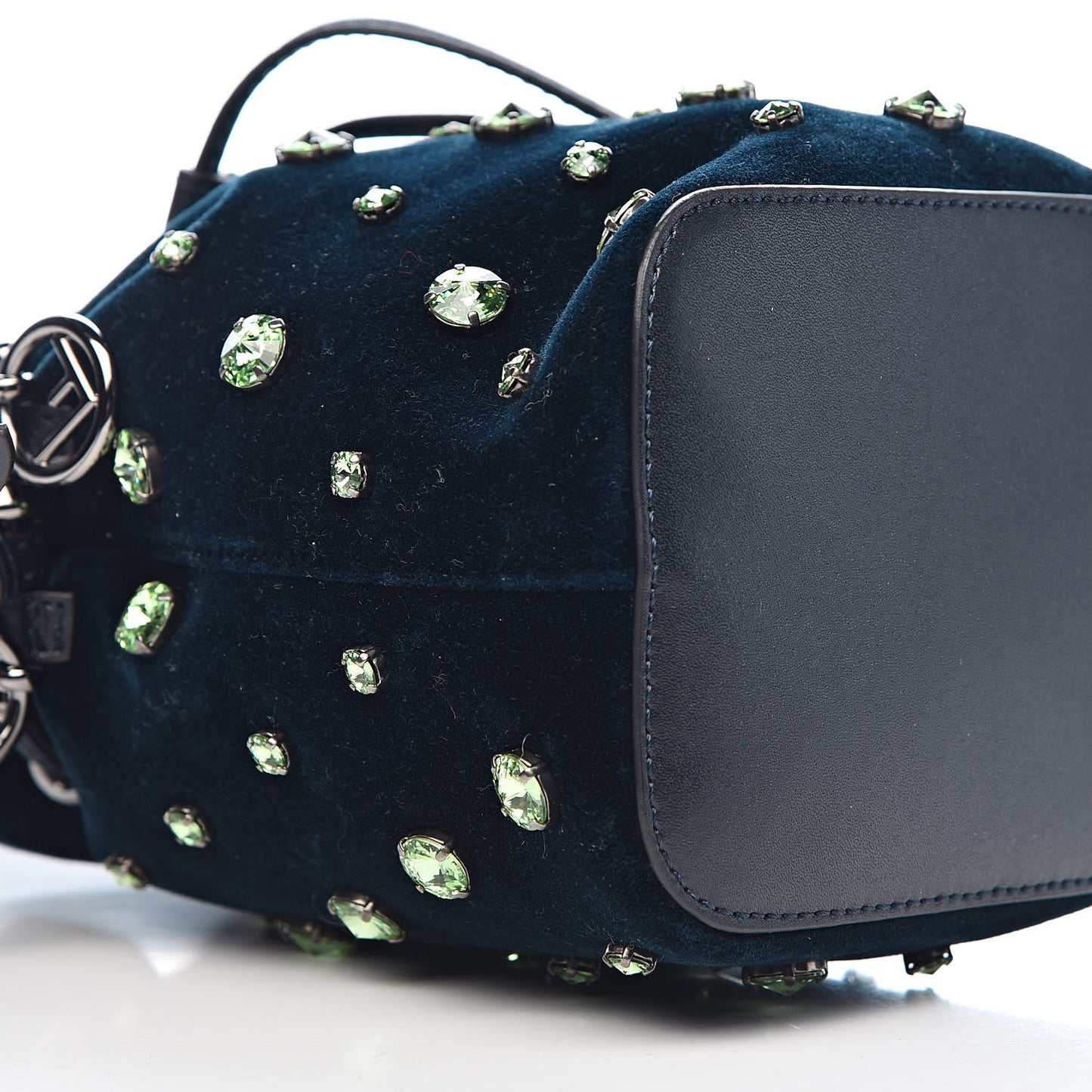 Velluto Crystal F is Mini Mon Tresor Bucket Bag Blue Notte