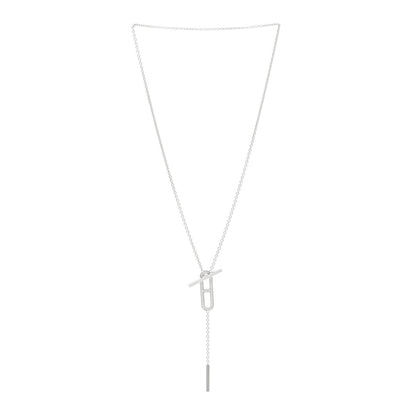 Hermes 18K White Gold Diamond PM Ever Chaine D'Ancre Necklace ST 3 of 5