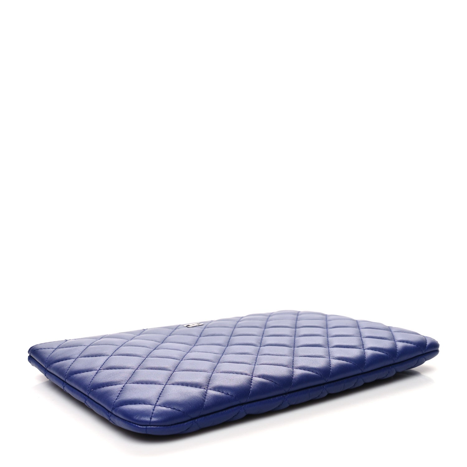 Chanel Lambskin Quilted Medium Cosmetic Case Purple 4 of 8