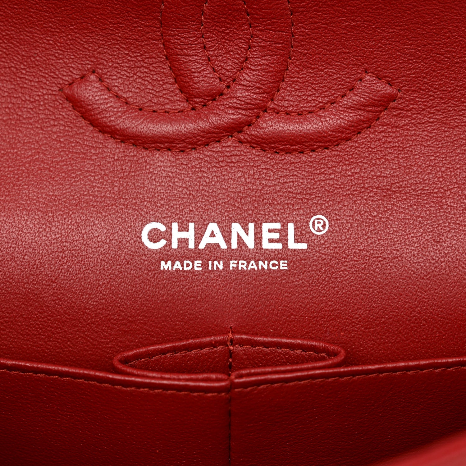 Chanel Caviar Quilted Medium Double Flap Dark Red 6 of 13