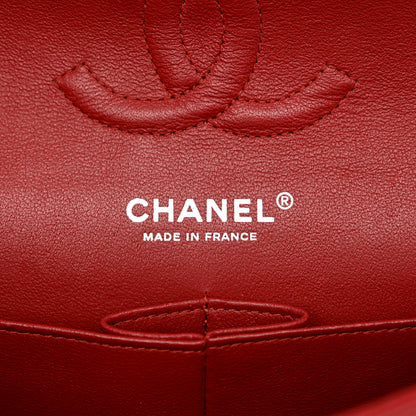 Chanel Caviar Quilted Medium Double Flap Dark Red 6 of 13