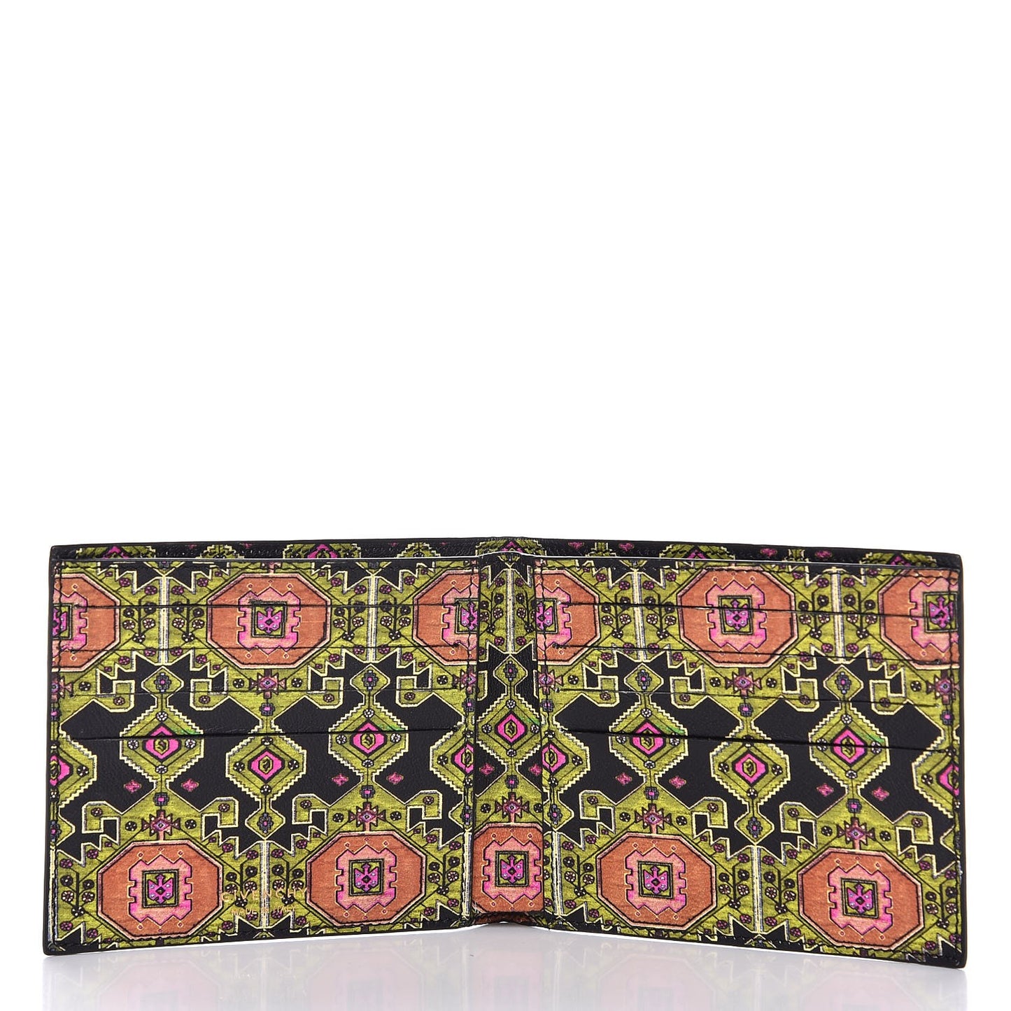 Calfskin Carpet Print Bi-Fold Wallet Black