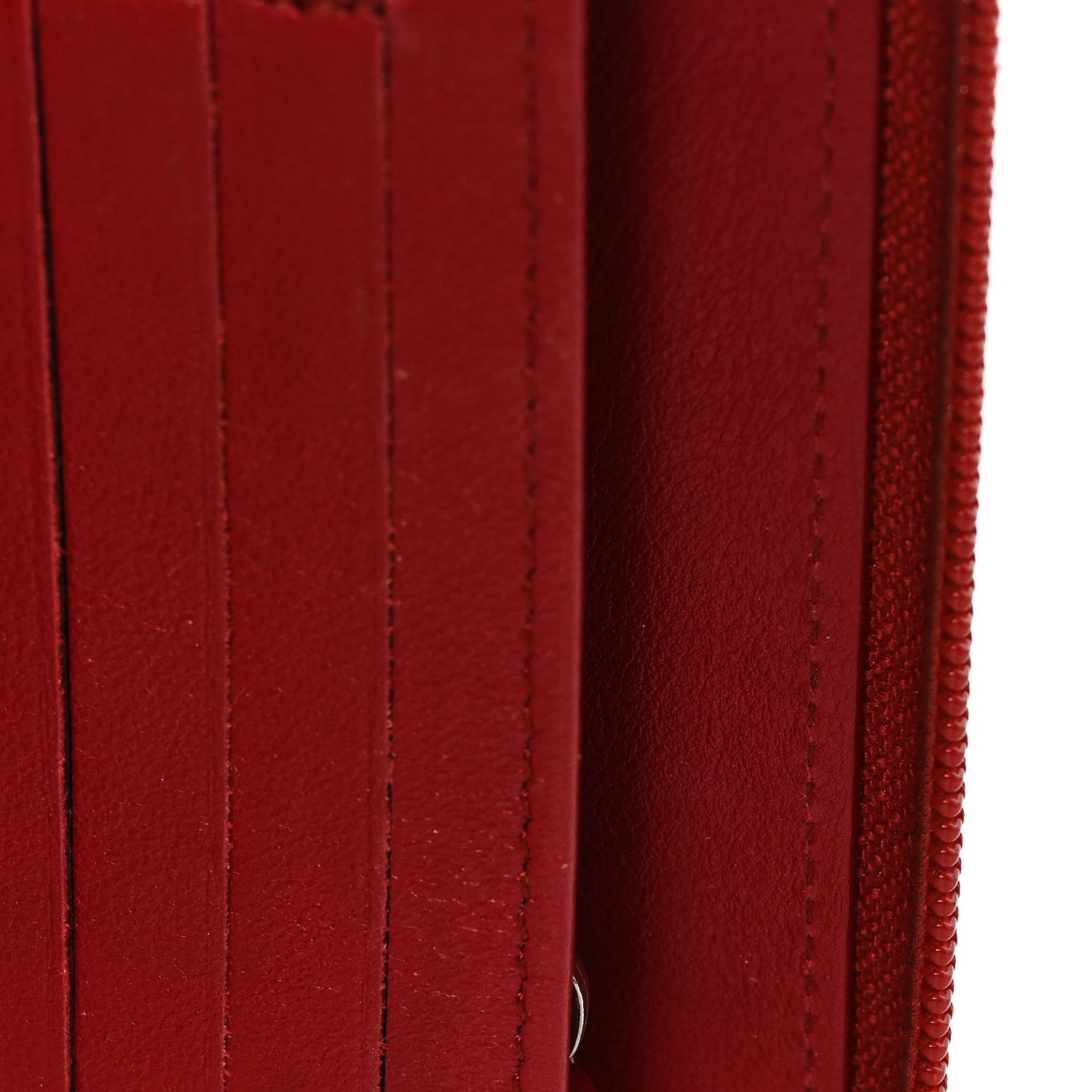 Chanel Caviar Large CC Timeless Zip Around Organizer Wallet Red