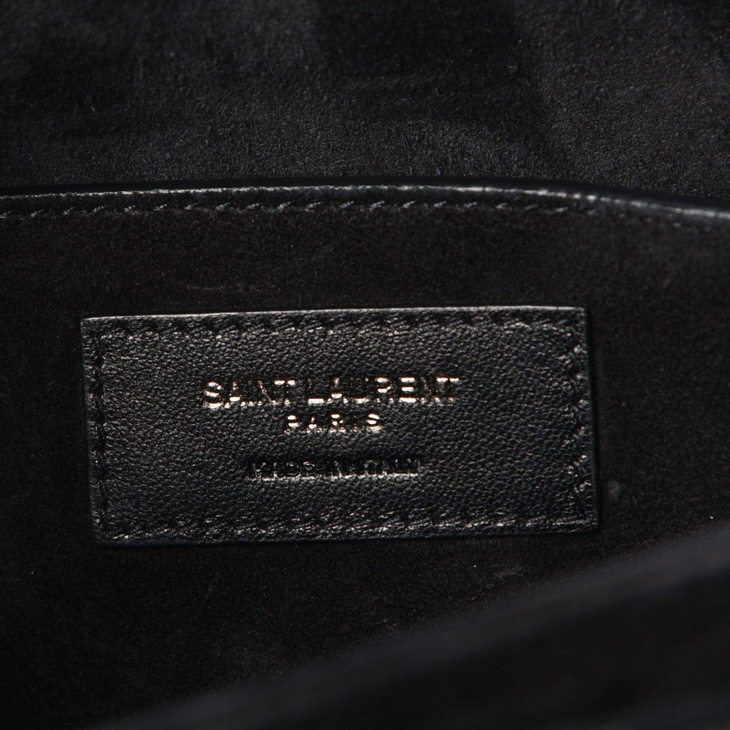 Saint Laurent Calfskin Crocodile Embossed Medium Bellechasse Satchel Matte Black 7 of 9