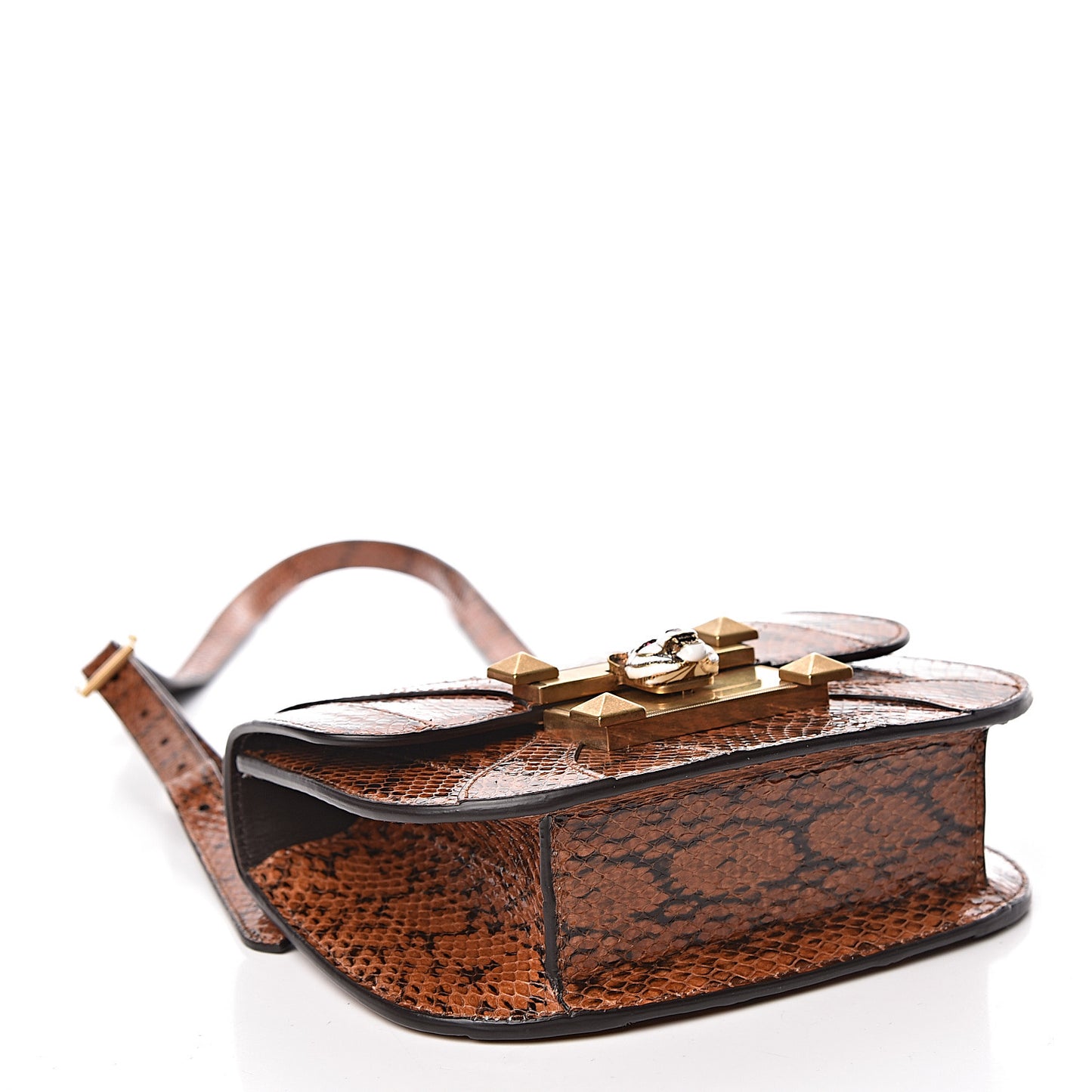 Elaphe Radiata Crystal Small Osiride Shoulder Bag Bright Cuir Ruby