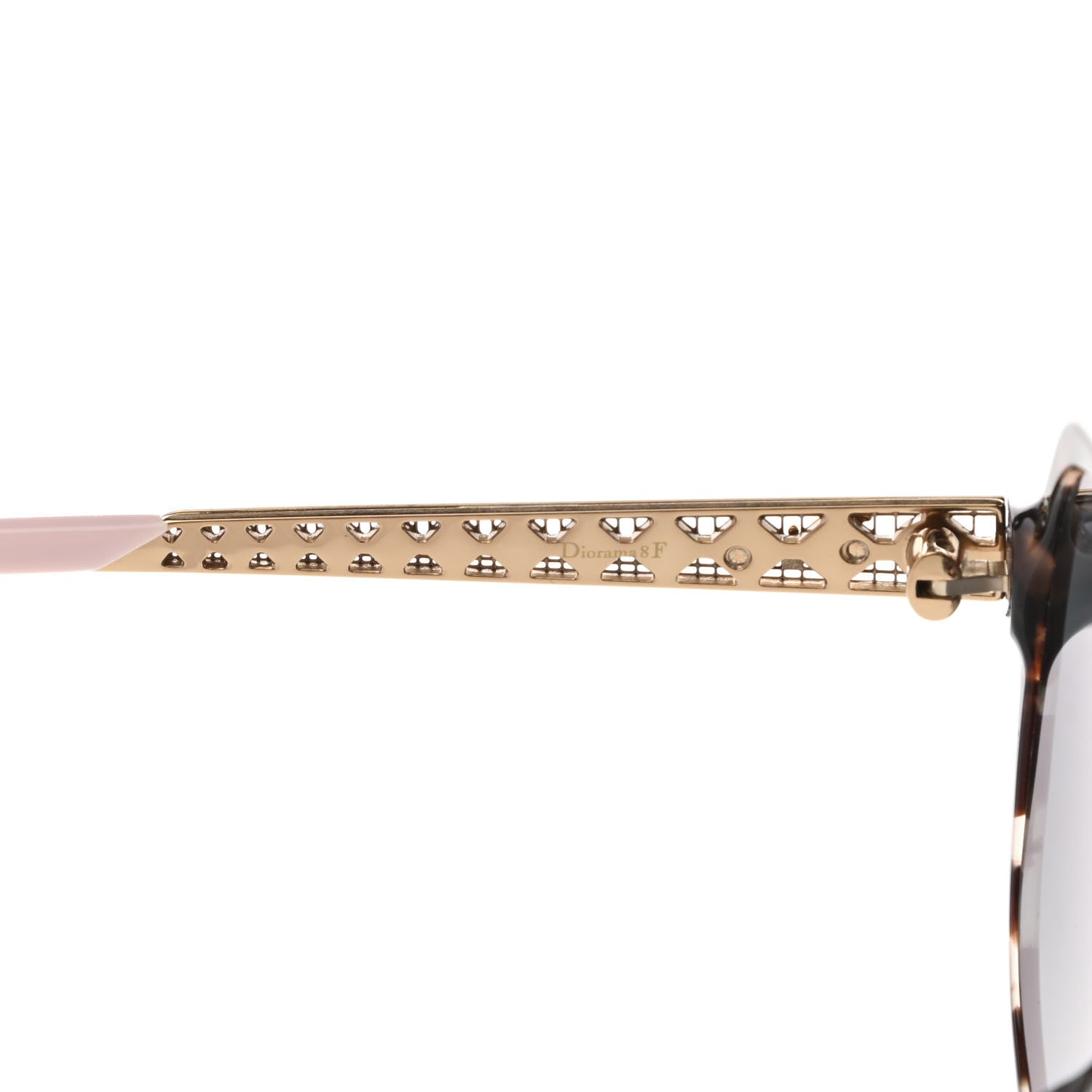 Christian Dior Acetate Diorama 8F Sunglasses Tortoise Pink Gold 8 of 9